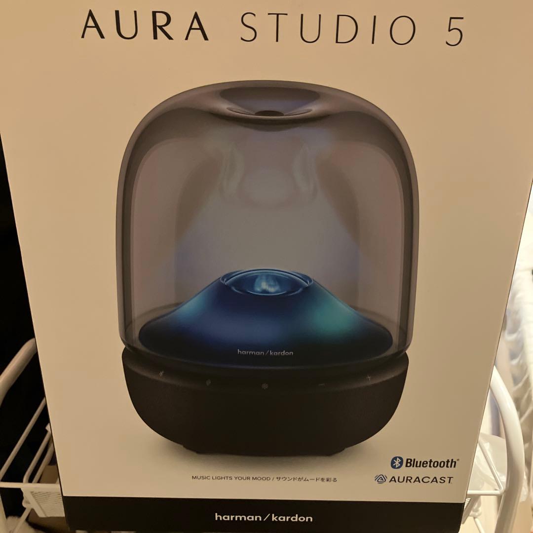 [新品］未開封 Aura Studio 5 ブラック Harman Kardon Aura Studio 5 Bluetooth Premium Lighting Speaker _No